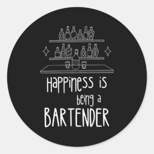 Adesivo Redondo Bender Feless Mixology Intoxicologista Bar Worker