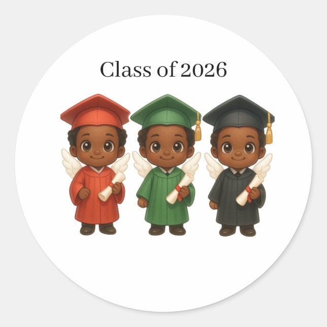 Adesivo Redondo Bendito & Graduando 2026 (Frente)