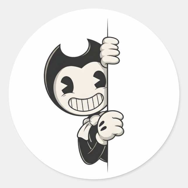 Adesivo Redondo Bendy Sticker | Bendy and the Ink Machine Vinyl Ch (Frente)