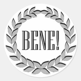 Adesivo Redondo Bene! Bom trabalho!