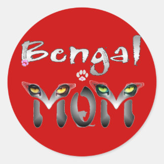 Adesivo Redondo Bengal Cat presentes da mãe