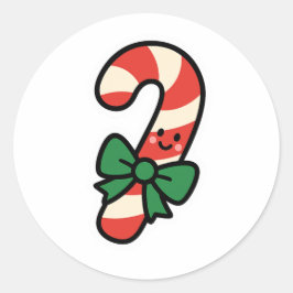 Adesivo Redondo Bengala de Natal