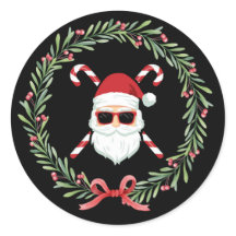 Bengalas Cruzadas com Coroa de Natal Personalizada