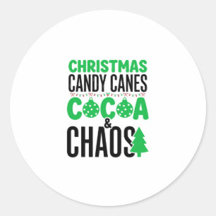 Adesivo Redondo Bengalas de Natal Cacau Caos Design