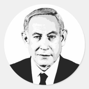 Adesivo Redondo Benjamin Netanyahu
