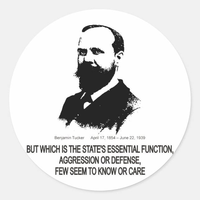 Adesivo Redondo Benjamin Tucker (Frente)