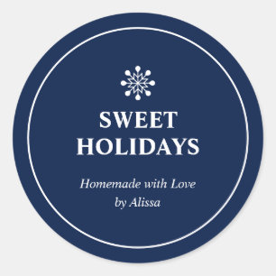 Adesivo Redondo Bens De Férias De Férias De Natal Verdes