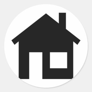 Adesivo Redondo Bens imobiliários Home