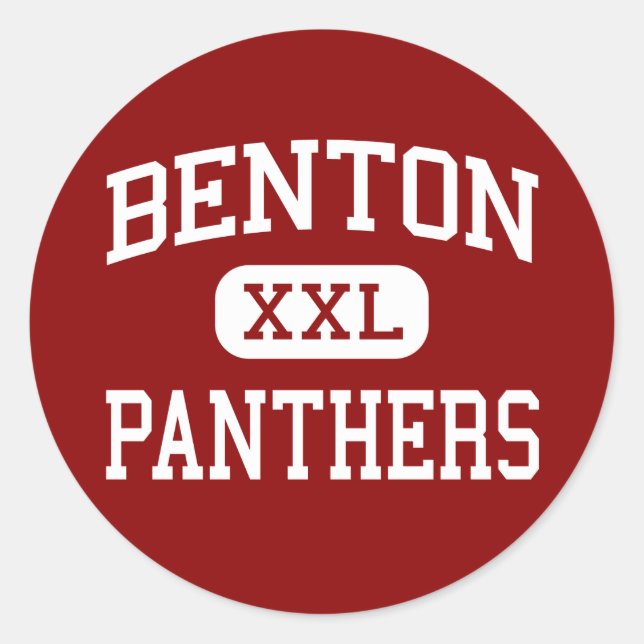 Adesivo Redondo Benton - Panthers - Segundo grau - Benton Arkansas (Frente)