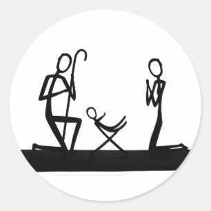 Adesivo Redondo berço de Natal