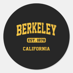 Adesivo Redondo Berkeley California Ca State Athletic Style