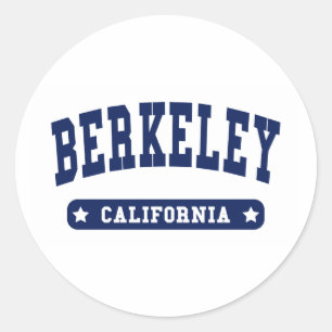 Adesivo Redondo Berkeley California College Style t shirts