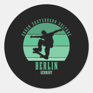 Adesivo Redondo Berlim Alemanha Skatista Urna Skate 4