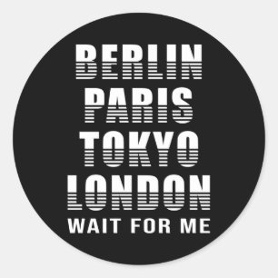 Adesivo Redondo Berlim Paris Tóquio cidades de Londres - Presente