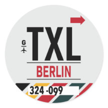 Berlim - Viagem Tag Round Sticker