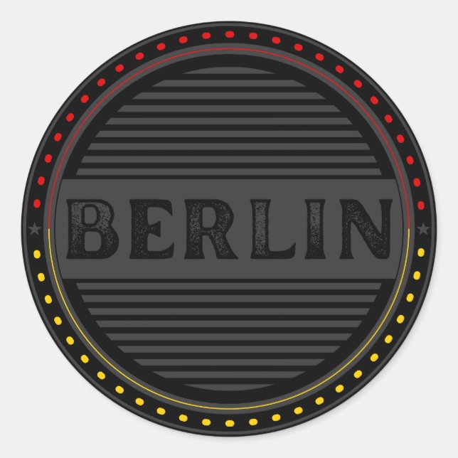 Adesivo Redondo Berlin City Pride Emblem – German Identity (Frente)