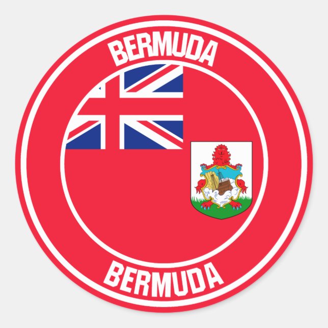 Adesivo Redondo Bermuda Round Emblem (Frente)