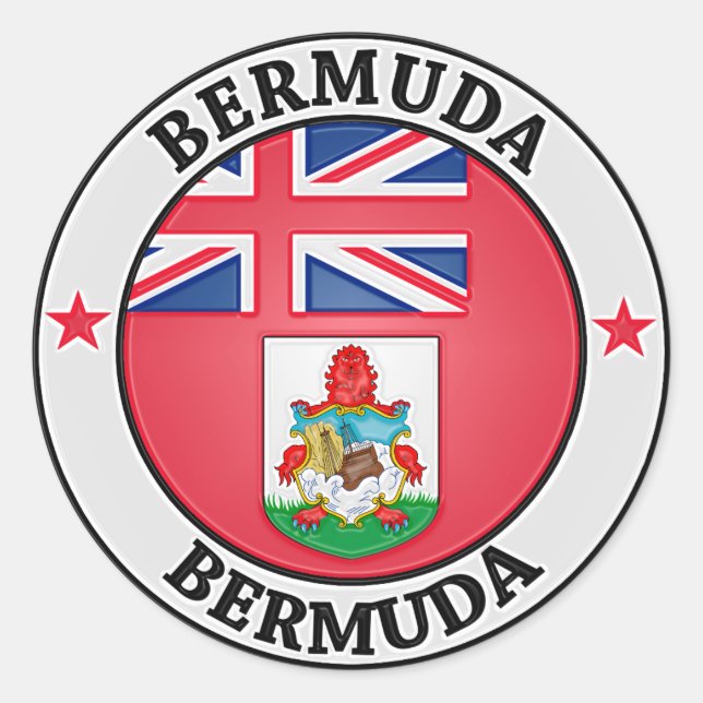 Adesivo Redondo Bermuda Round Emblem (Frente)