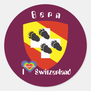 Adesivo Redondo Berna de Berna De Berna Bärn Suíça Suisse