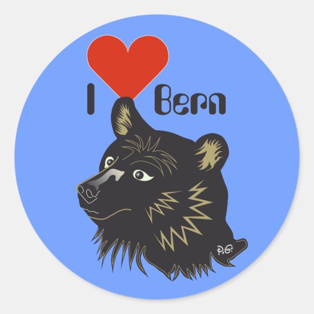 Adesivo Redondo Berna de Berna De Berna Bärn Suíça Suisse (Frente)
