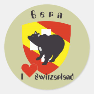 Adesivo Redondo Berna de Berna De Berna Bärn Suíça Suisse