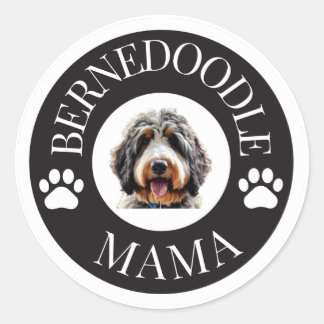 Adesivo Redondo Bernedoodle Mama Sticker