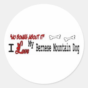 Adesivo Redondo Bernese Mountain Dog (I Love) Sticker
