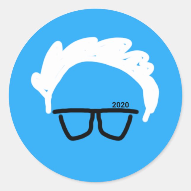 Adesivo Redondo Bernie 2020 Stickers (Frente)