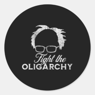 Adesivo Redondo Bernie Aoc 2028 Luta Contra Oligarchy Bernie Sande