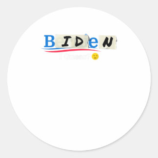 Adesivo Redondo Bernie Now Settling for Biden Meh