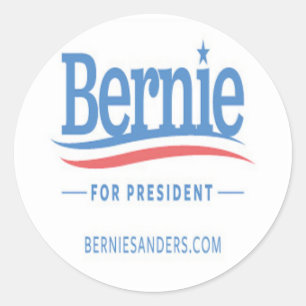 Adesivo Redondo Bernie Para O Logotipo Presidente