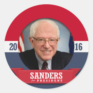 ADESIVO REDONDO BERNIE SANDERS 2016