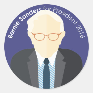 Adesivo Redondo Bernie Sanders 2016 para autocolante personalizado