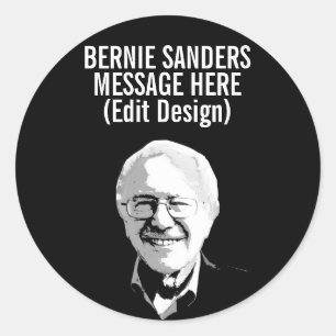 Adesivo Redondo Bernie Sanders Personalizado