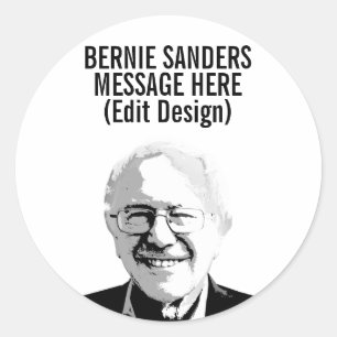 Adesivo Redondo Bernie Sanders Personalizado