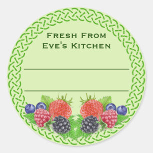 Adesivo Redondo Berries mistos com latas redondas celtas