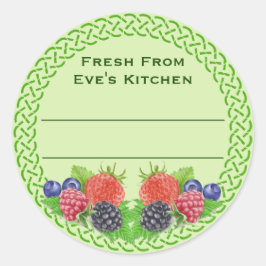 Adesivo Redondo Berries mistos com latas redondas celtas