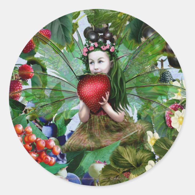 Adesivo Redondo Berry Fairy (Frente)