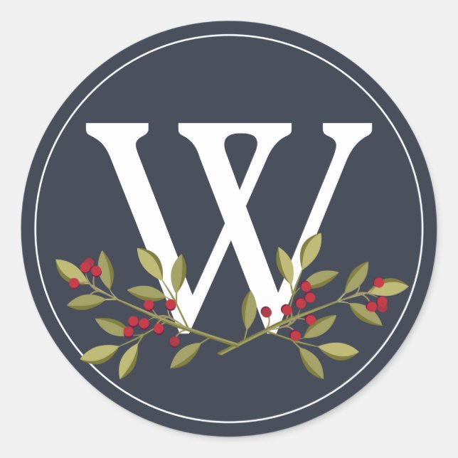 Adesivo Redondo Berry Felry Christmas Envelope Seal (Frente)