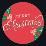 Adesivo Redondo Berry Felry Christmas Gift Tag Sticker<br><div class="desc">Nossos adesivos personalizados modernos e quic podem ser usados como selos de envelopes,  etiquetas de presentes,  adesivos de favoritos,  etiquetas de itens e muito mais. As possibilidades são infinitas,  por isso,  prossiga e as utilize de forma criativa. Disponível em outras cores. As cores personalizadas também estão disponíveis mediante solicitação.</div>