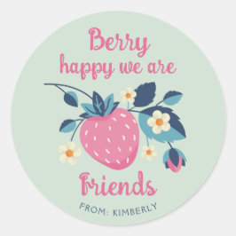 Adesivo Redondo Berry Happy Strawberry