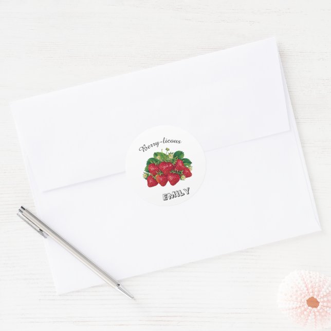 Adesivo Redondo Berry-licous (Envelope)