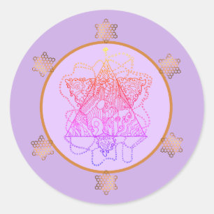 Adesivo Redondo Berry Magen David Star
