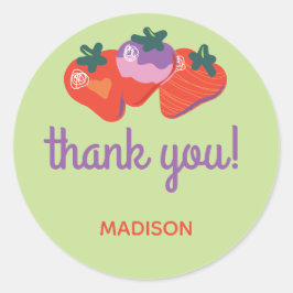 Adesivo Redondo Berry Special Strawberry Aniversário - Kiwi