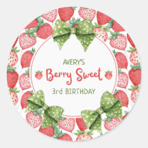 Berry Sweet 3rd Birthday Strawberry Party 