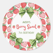 Berry Sweet 7th Birthday Strawberry Party 