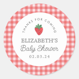 Adesivo Redondo Berry Sweet Picnic Chá de fraldas