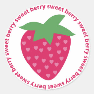 Adesivo Redondo Berry Sweet Stickers