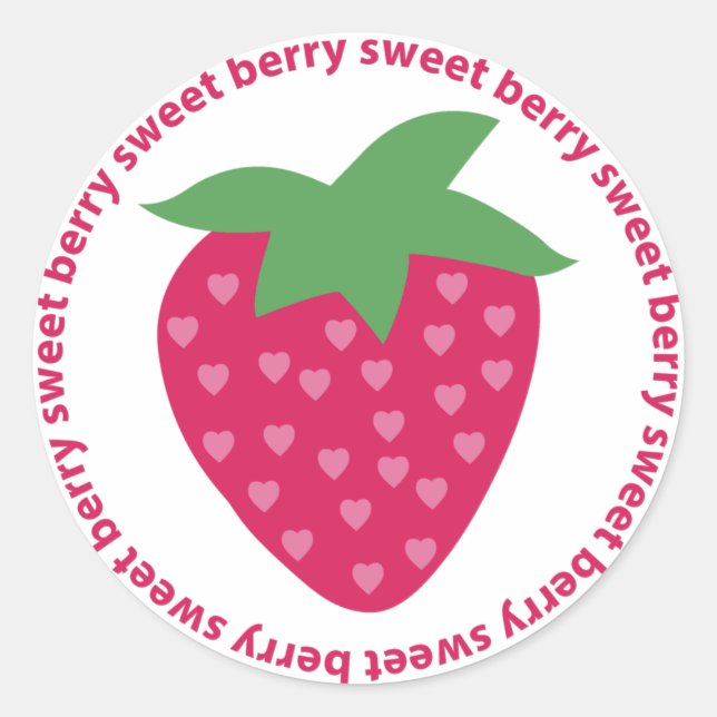 Adesivo Redondo Berry Sweet Stickers (Frente)