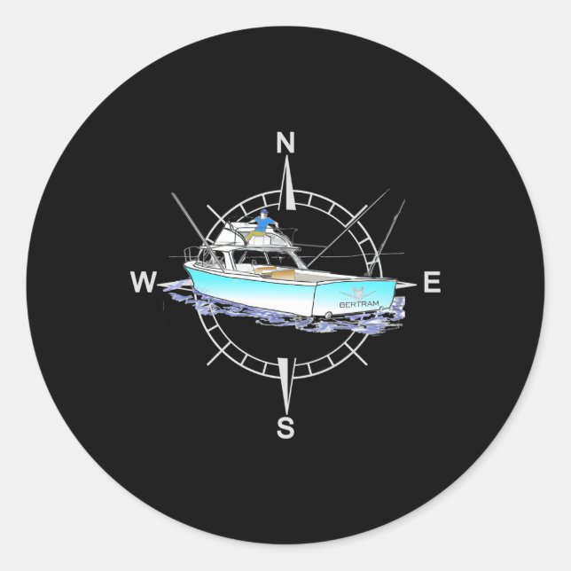 Adesivo Redondo Bertram 31 Impresso Na Parte Traseira (Frente)